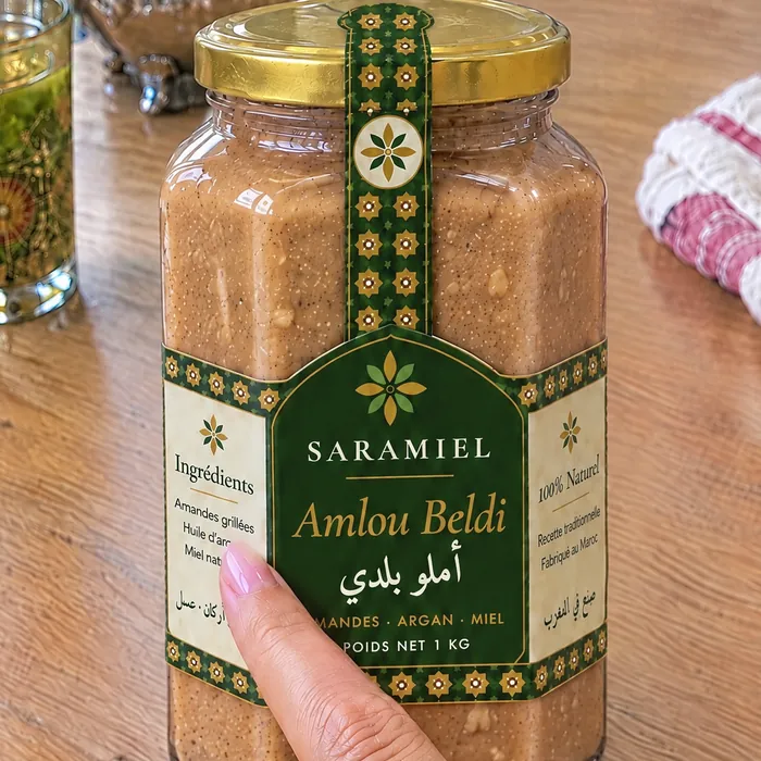 الإيتيكيت ديال Saramiel فيها المكونات